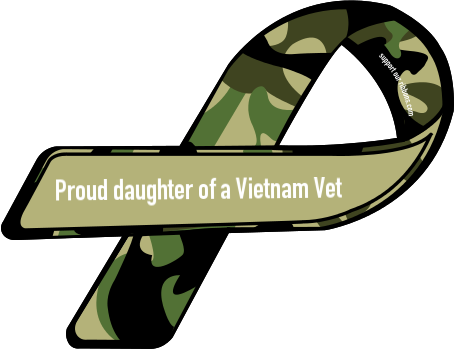 Proud Daughter Of A Vietnam Vet - Blue Ribbon For Prostate Cancer (455x350)