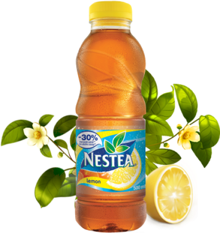 Iced Tea Orange Drink Juice Fizzy Drinks - Nestea Lamaie Si Menta (500x500)