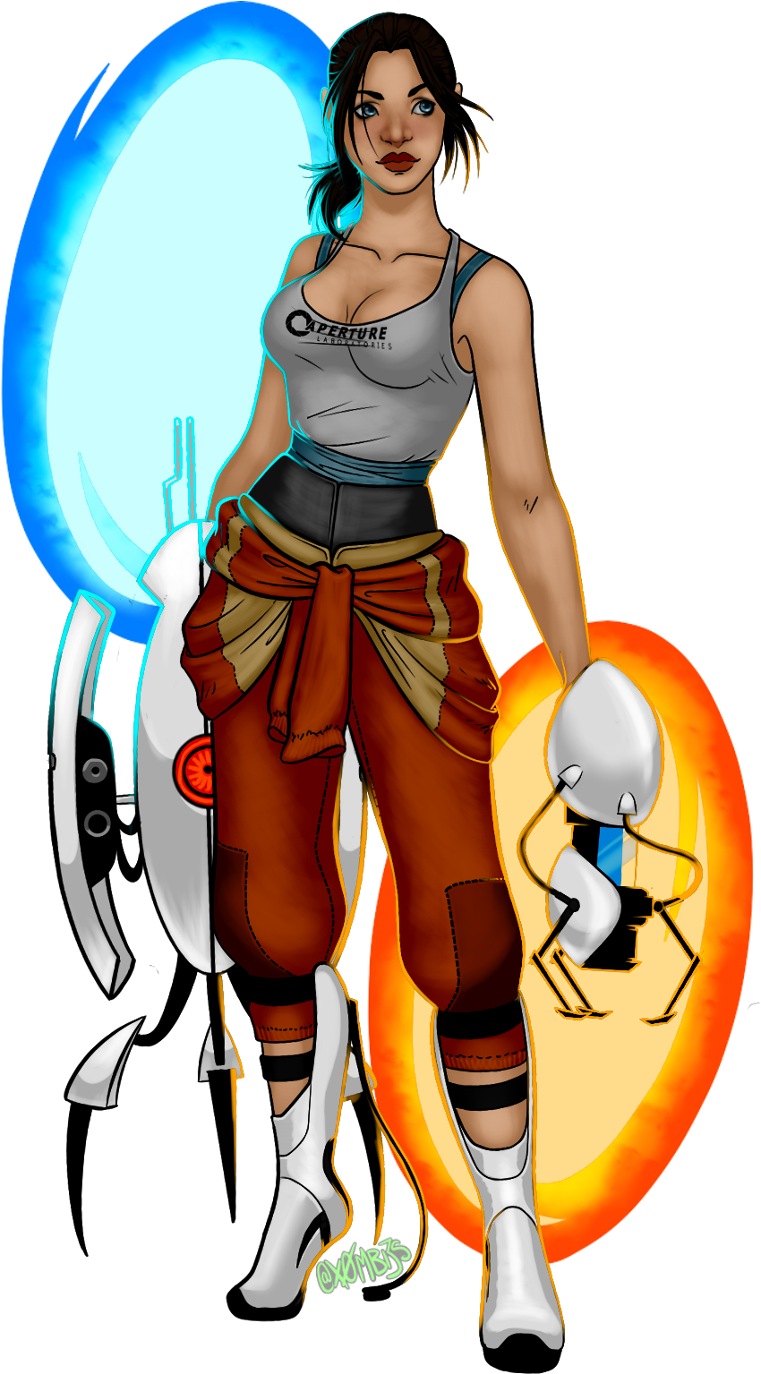 Portal 2 Chell - Portal Chell (1024x1600)