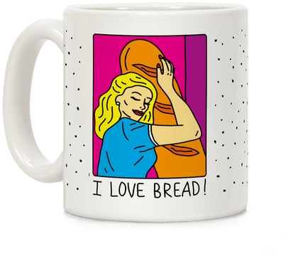 I Love Bread Coffee Mug - Coffee Cup (484x484)