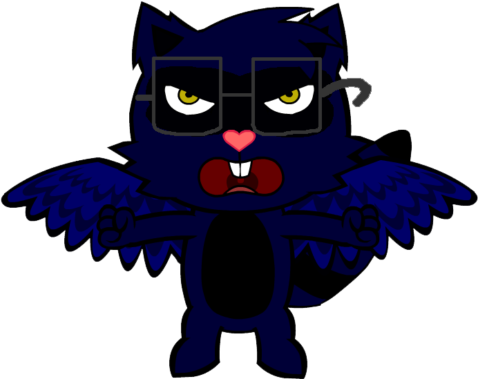 Lovori The Navy Blue Raccoon With Wings By Sarey-raccoon - C 330 Koło Zamachowe (740x576)