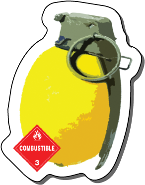 Portal 2 Combustible Lemon Decals - Gun (376x452)