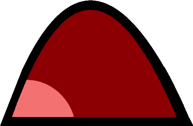 Cottonball Mouth Sad Mouth Open 2 - Sad Cartoon Mouth Png (626x418)