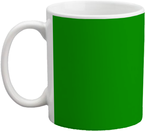 Custom Coffee Mug- Green Backgrounds - Green Mug With Transparent Background (500x500)