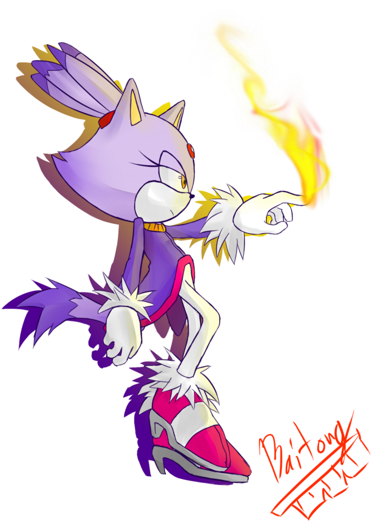 Flame By Baitong9194 - Blaze The Cat Sword (767x1042)