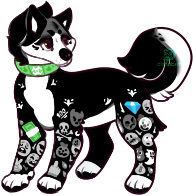 Cash Me Outside By Cinnabutt - Miniature Siberian Husky (400x396)