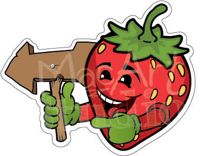 Directional Character Signs- Set Of 3 Large Berries - Berry (480x480)