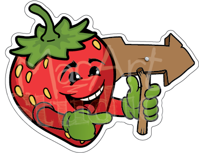 Directional Character Signs- Set Of 8 Small Berries - Berry (480x480)