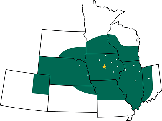 We Currently Have 14 Offices Located Across The Midwest - Hertz Farm Management, Inc. (550x413)