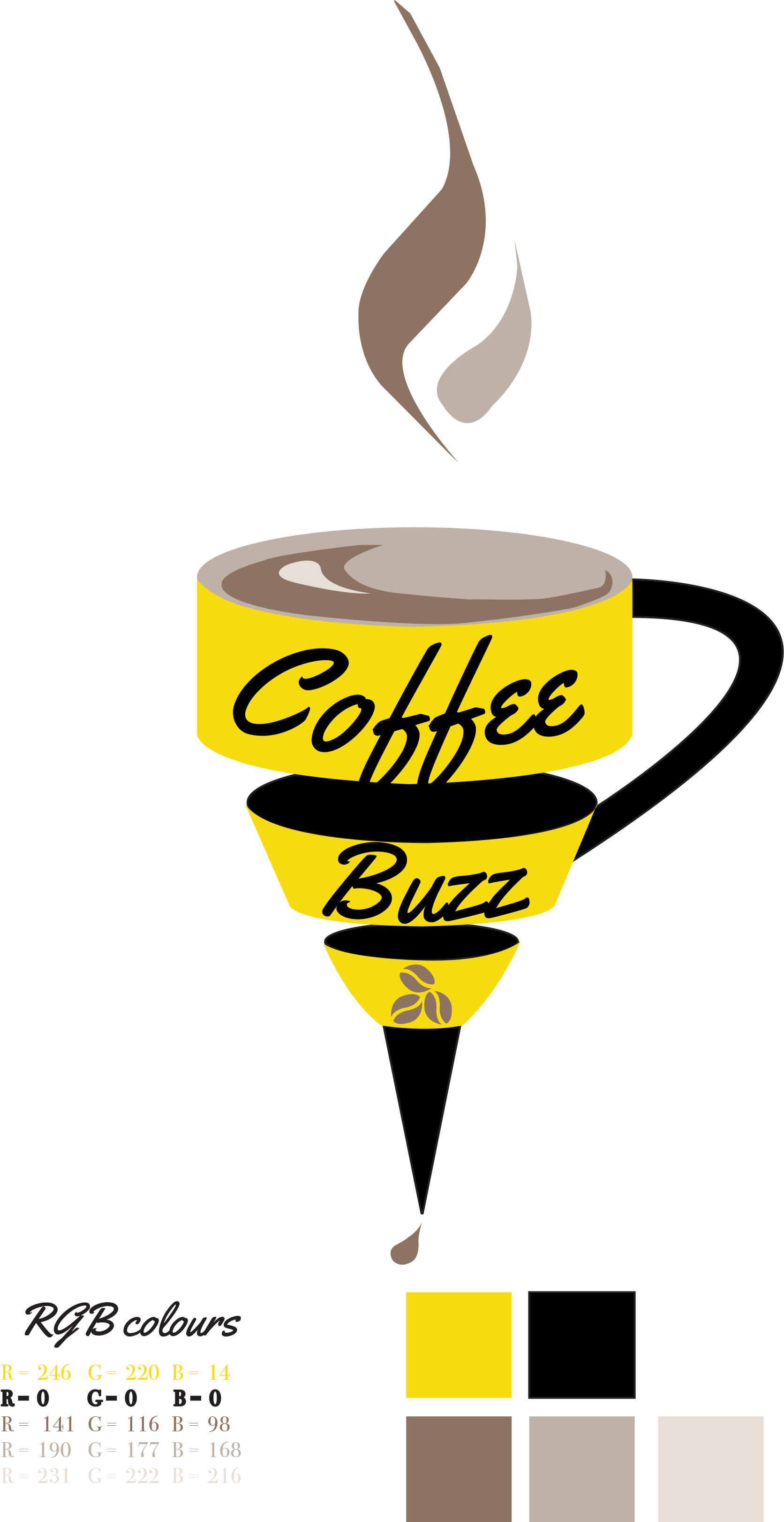 Coffee Buzz Logo In Rgb Colours - Coffee (2207x3246)