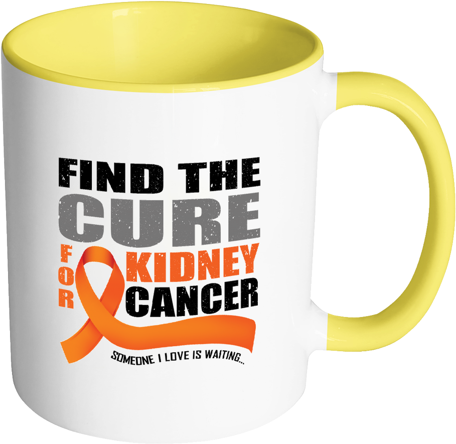 Find A Cure Orange Ribbon Kidney Cancer Awareness Someone - Coffee Cup (1024x1024)