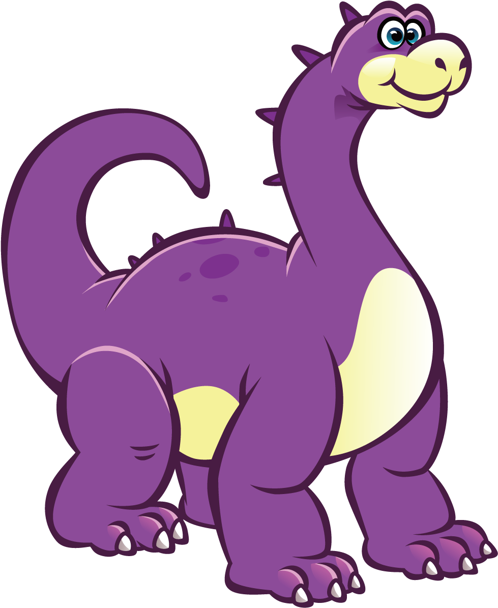 Triceratops Tyrannosaurus Diplodocus Dinosaur - Purple Dinosaur Cartoon (1276x1276)