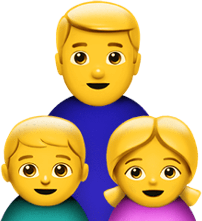 Single Parent Family Emoji - Parent Emoji (740x740)