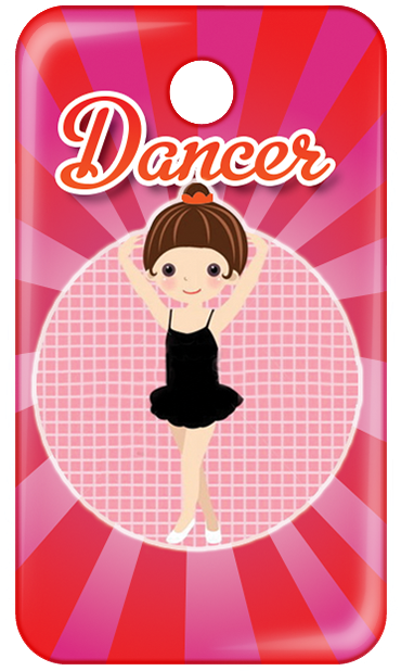 Dancer Brag Tag - Girl (387x654)