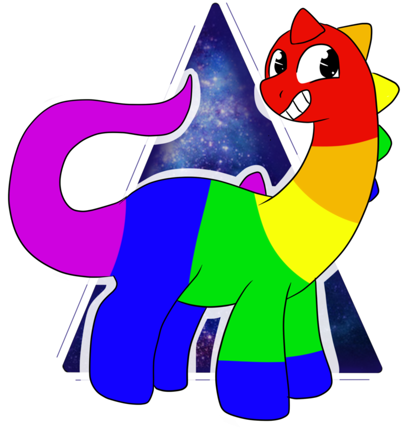 Rainbow Dinosaur From Space By Nawnii - Comics (940x850)