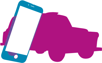 Rb Bus Ill Mobile Taxi Square Transparent Blue - Bus (471x471)