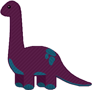 Purple Dinosaur - Animal Figure (362x340)