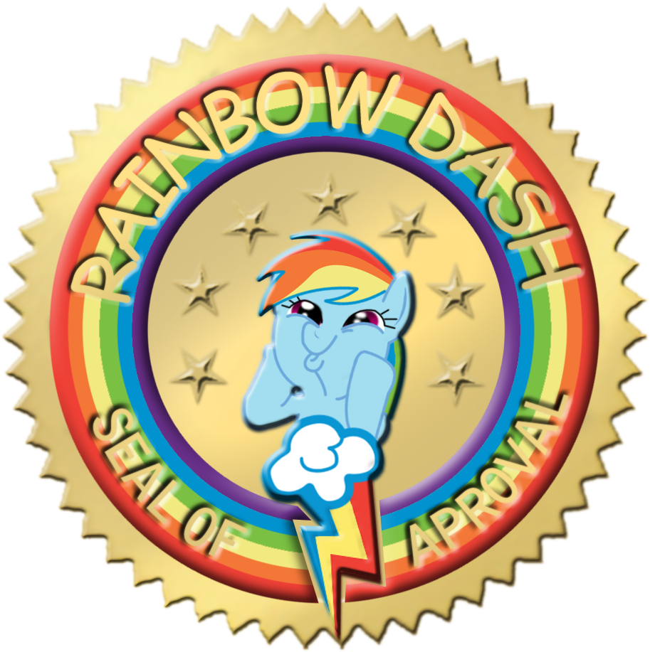 File 131558123986 - Rainbow Dash Seal Of Approval (1000x1000)