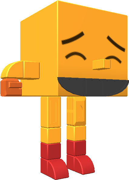 Pac Man A Smiley Wearing Nose An Orange Gloves And - Cartoon (768x768)