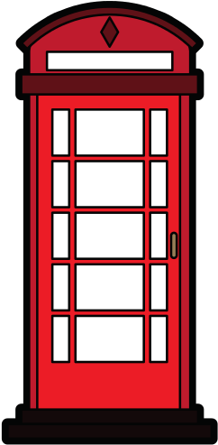 Phone Booth Clipart Transparent - London Phone Booth Vector (550x550)