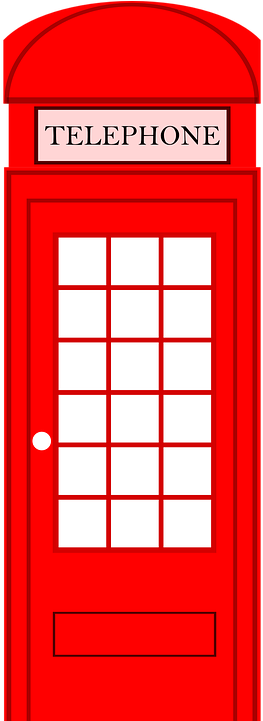 Phone Box, Telephone Booth, Telephone Box, Call Booth - London Telephone Booth Clipart (360x720)