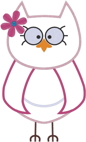 Owl Owl Applique - Cartoon (567x567)