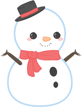 Stickypics Sticker Sampler Messages Sticker-6 - ตุ๊กตา หิมะ การ์ตูน (408x408)