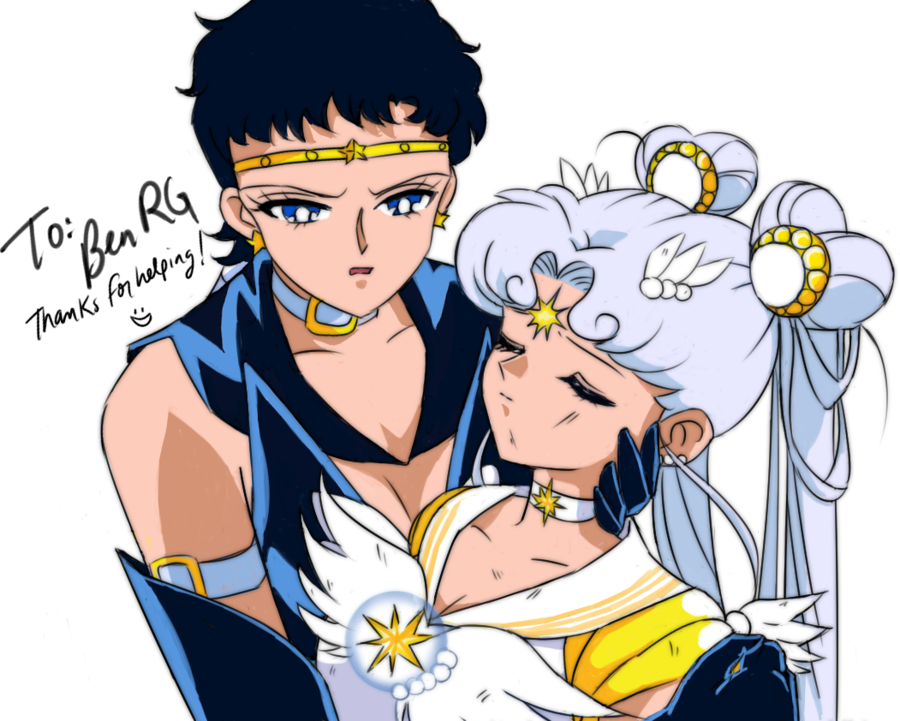 Darkicemistress 14 2 Cosmos And Fighter 2 By Nightfable - Neo Queen Serenity And Seiya (900x721)