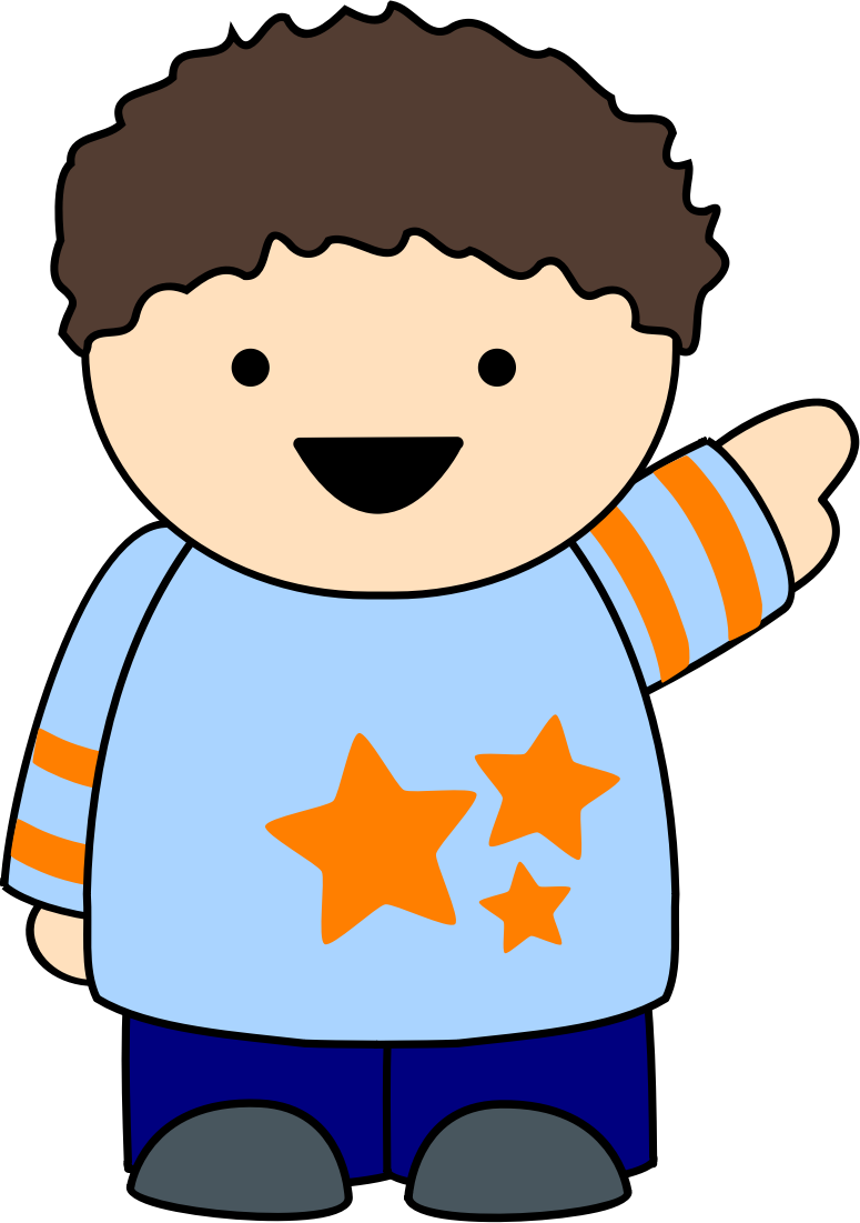 Big Image - Pointing Kid Clipart Png (775x1101)