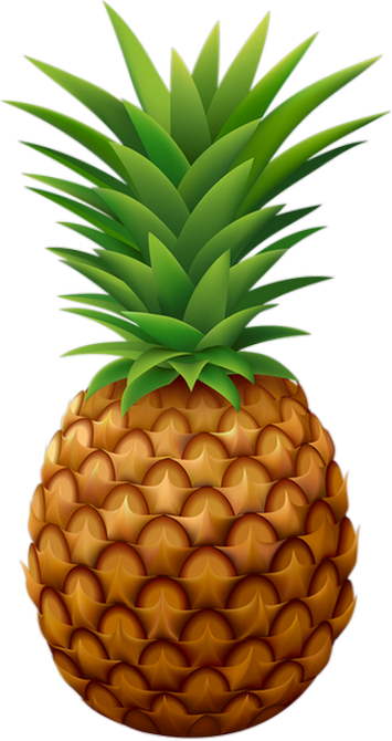 Ananas Png - Pineapple Png Vector (355x670)