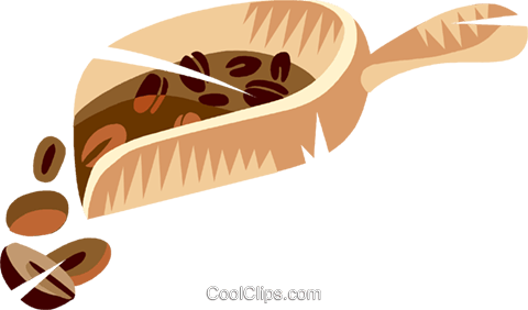 Coffee Beans Royalty Free Vector Clip Art Illustration - Clip Art (480x282)