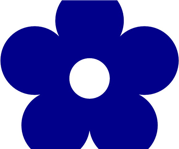 Dark Blue Clipart Blue Colour - Blue Clip Art Flower (640x480)