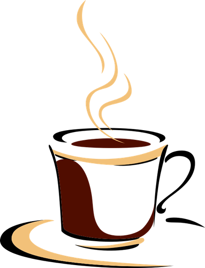 1000 Food & Beverage Icons - Dampfende Kaffeetasse (420x550)