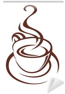 Doodle Sketch Of A Steaming Cup Of Coffee Wall Mural - Coffee (400x400)