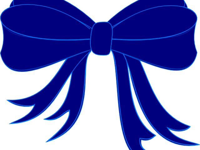 Dark Blue Clipart Bow - Ribbon Jpg (640x480)