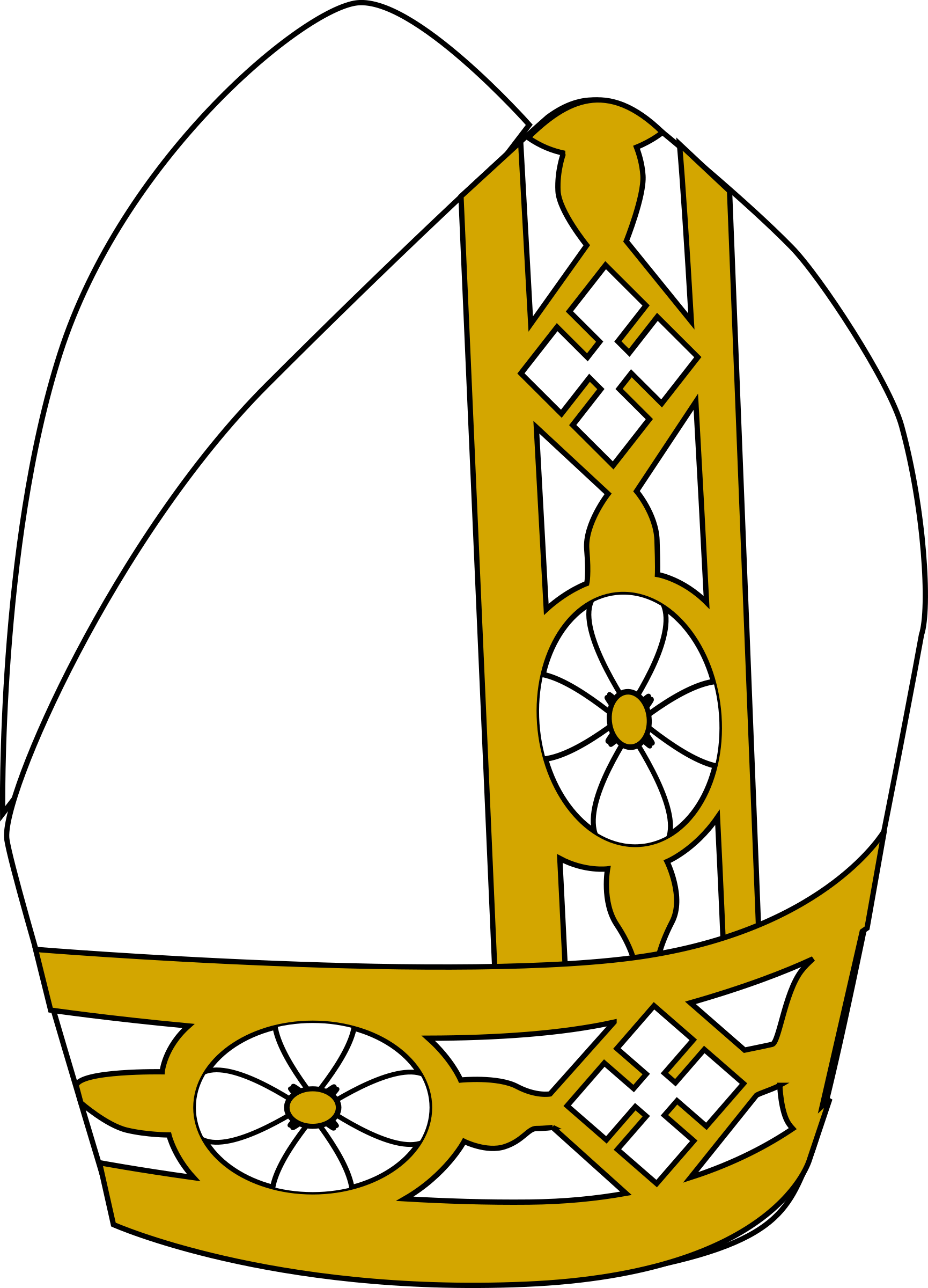 Medieval Pope Clipart - Pope Hat Clip Art (1730x2400)