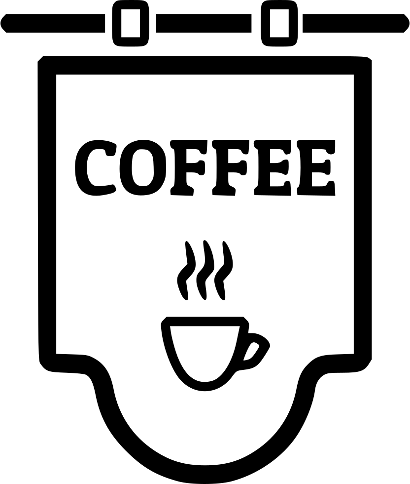 Coffee Shop Sign Comments - Coffe Shop Icon Png (832x980)