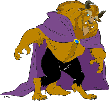 Related Beauty And The Beast Clipart Images - Beauty And The Beast Beast (387x380)