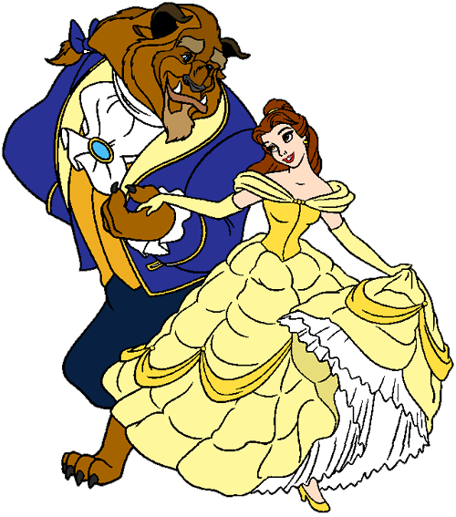 Beast Clipart Beauty And The Beast - T-shirt (500x567)