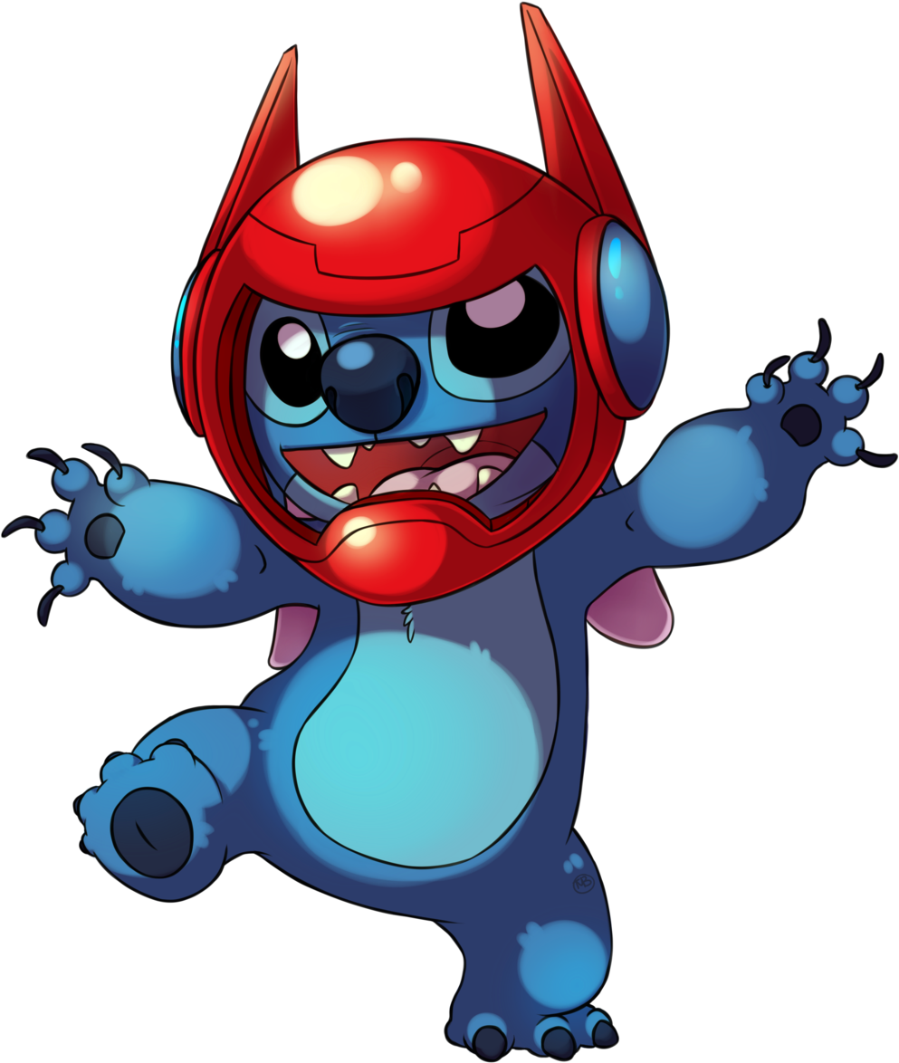 Stitch With A Baymax Helmet By Wtfmoments - Stitch Baymax (1024x1448)