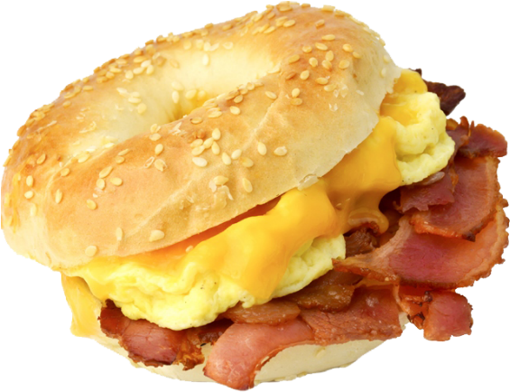 Bagles & Breakfast - Bagel Sandwich Png (570x570)
