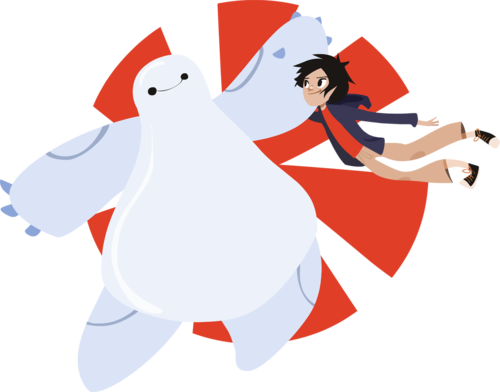 Big Hero 6 Wallpaper Entitled Baymax And Hiro - Big Hero 6 (500x392)