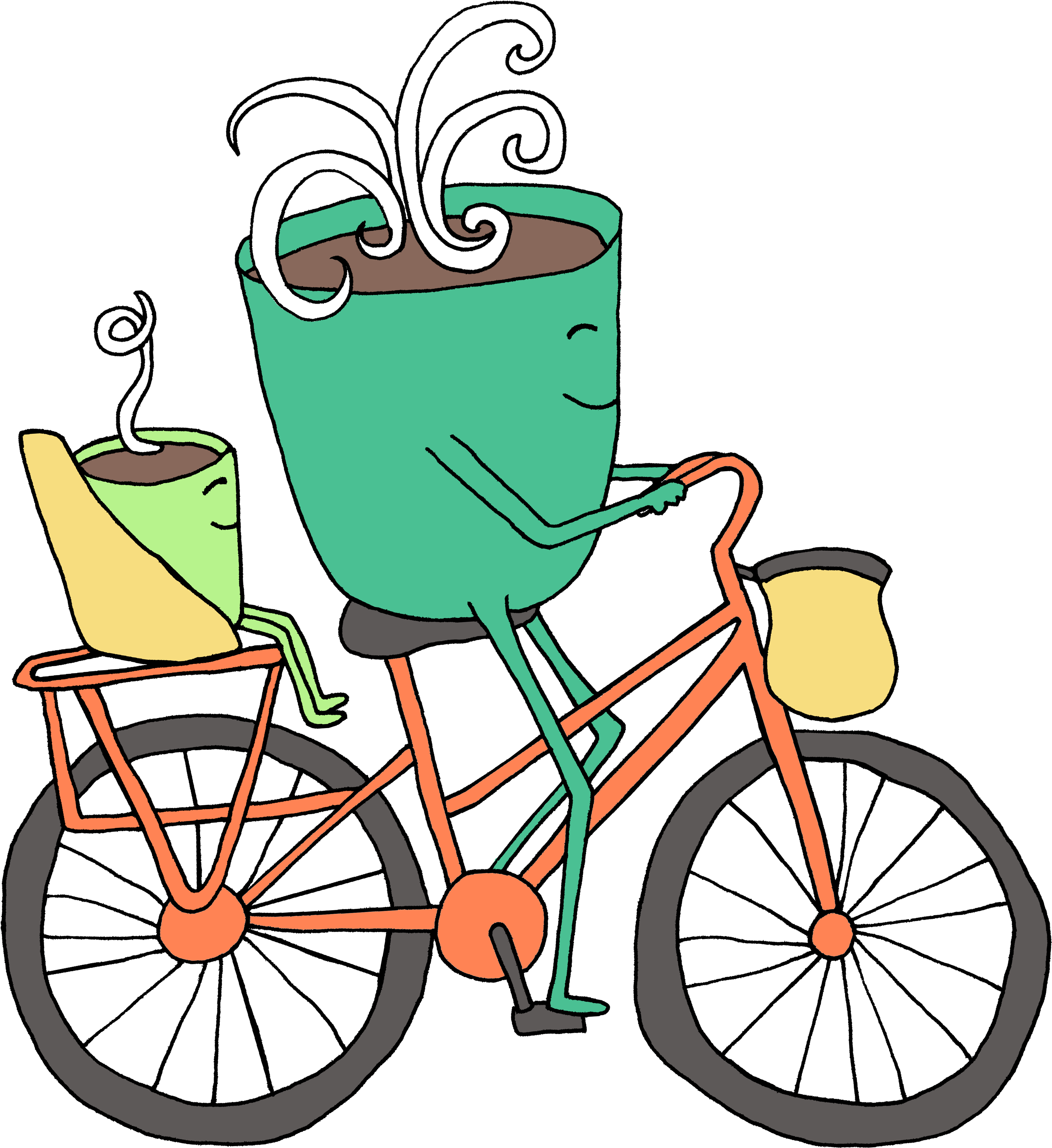 Love Breakfast Love You Can Own Some Of My Illustration - Bicycle (3840x4228)