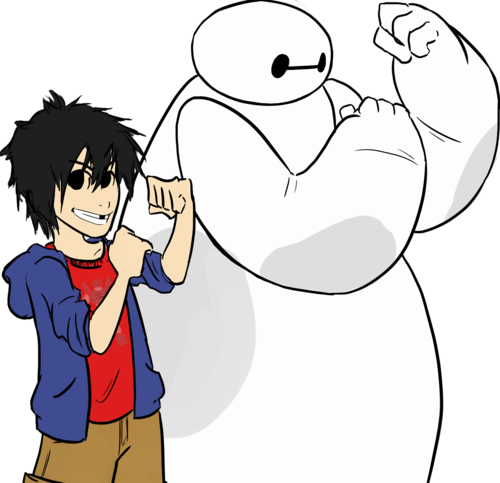 Big Hero 6 Wallpaper Containing Anime Titled Hiro And - Cartoon (500x483)