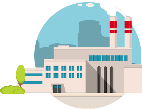 Warehouse Clipart Manufacturing Building - Manufacturer Clipart (464x357)