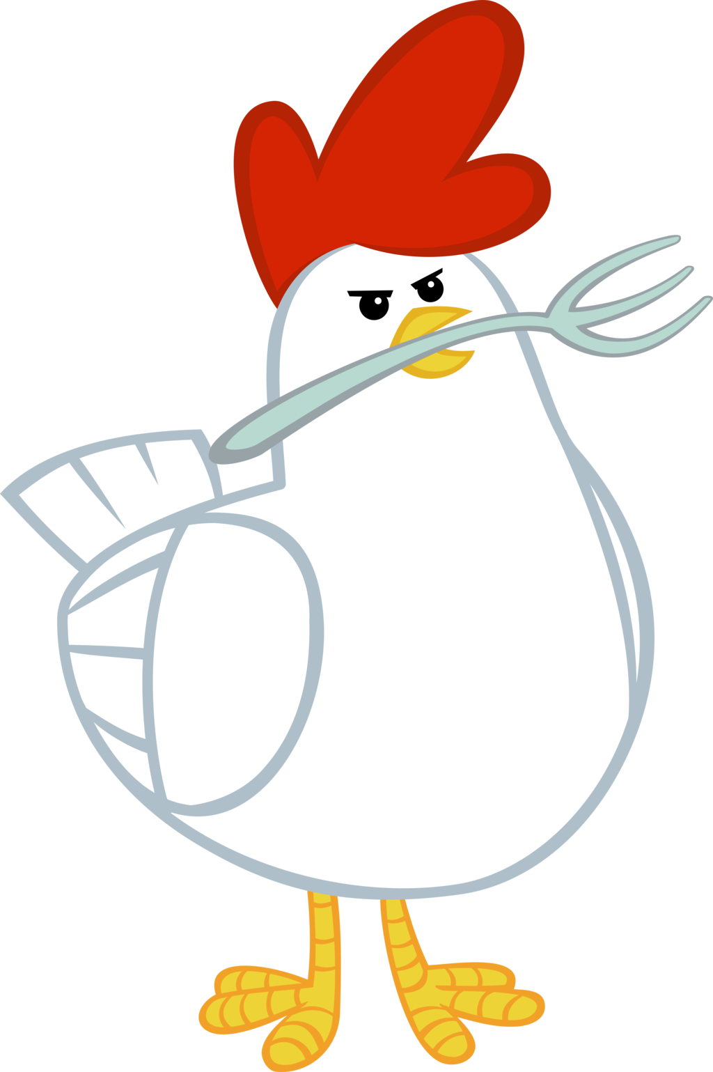 Hangry Angry Chicken By Midnightfunny - Cartoon (1024x1539)
