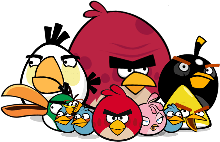 Angry Birds Group Transparent Png - All The Angry Birds (754x510)