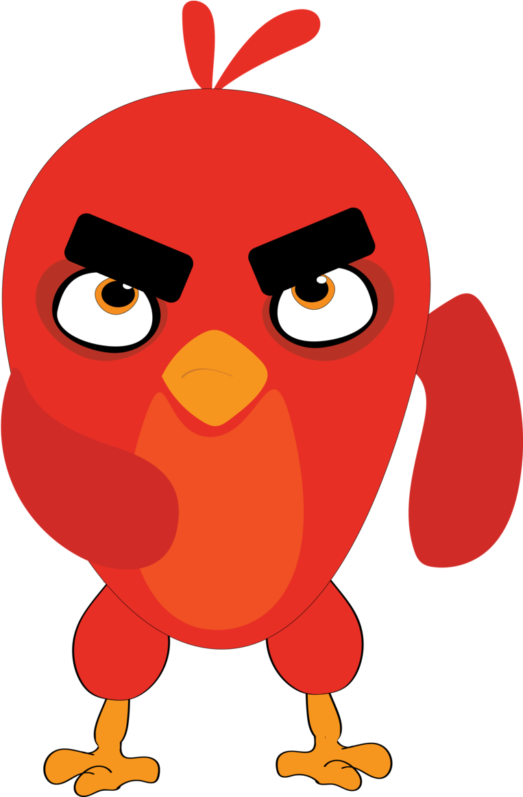 Red From The Angry Birds Movie By Bhokask - Cartoon (1024x1162)