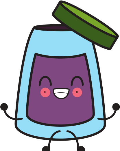 Coffee Ground Jar Kawaii Cartoon - Cartoon Paint Bucket (550x550)