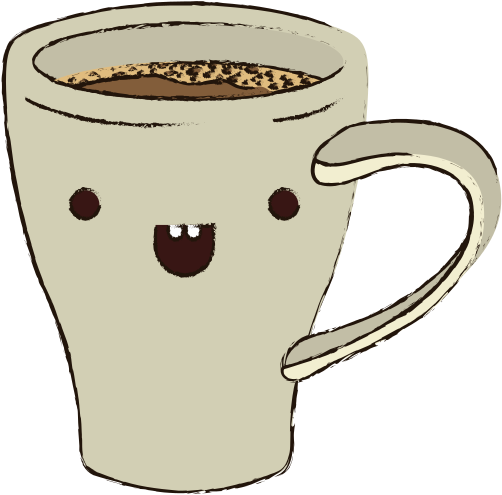 Porcelain Mug Of Coffee With Handle Colorful Kawaii - Mug (550x550)
